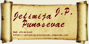 Jefimija Punoševac vizit kartica